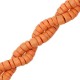 Coconut beads disc 6mm Cantaloupe pink